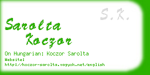 sarolta koczor business card